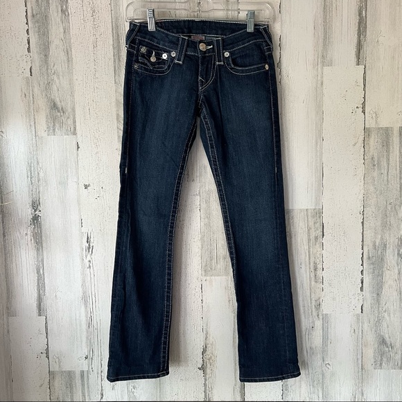 TRUE RELIGION BILLY Jeans Dark Wash Sz 24 - Picture 2 of 8